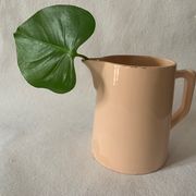 Pink porcelain carafe, Sarreguemines, 1930, France