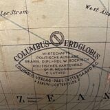 Antique 1920s German table globe by renowned makers Columbus