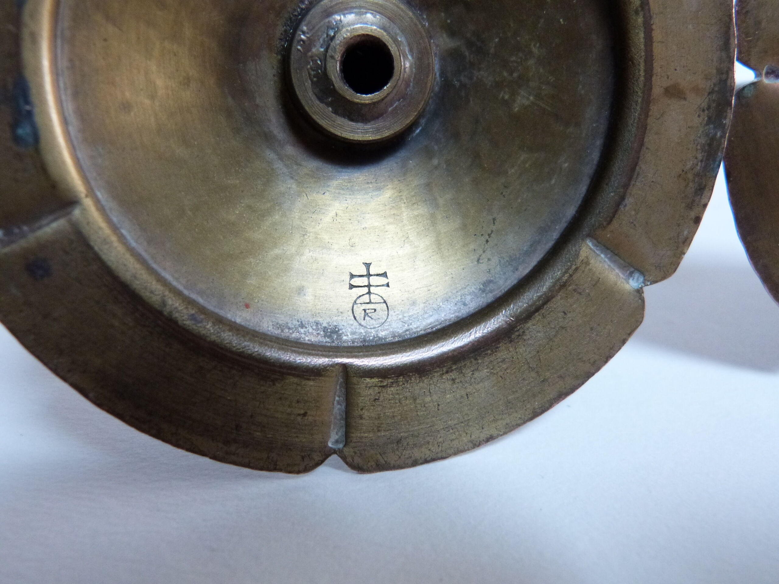 rare pair of arts and crafts USA candlesticks