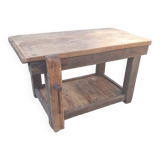 Wooden island table workbench