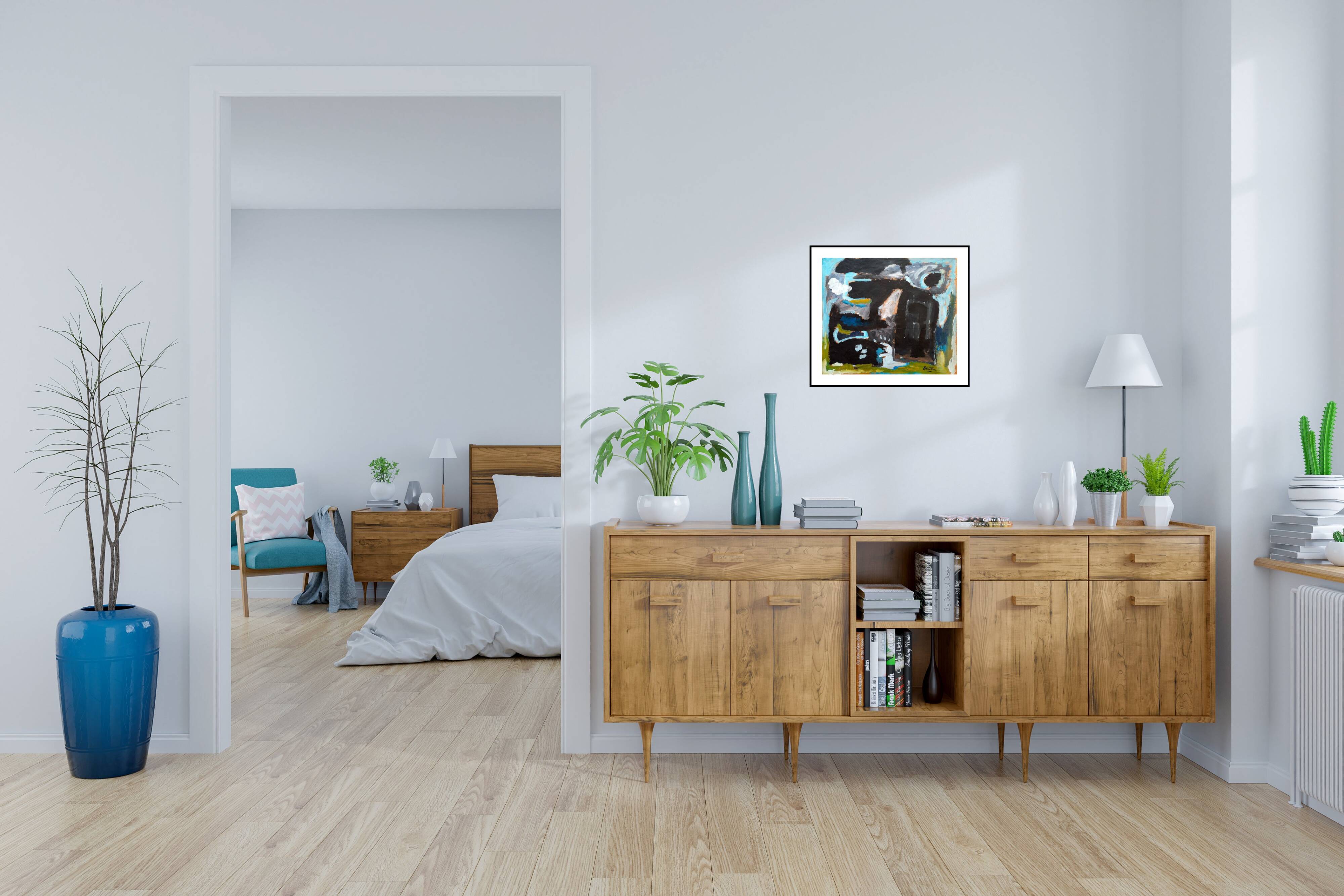 The rock with the umbrella pine.