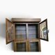 Robust vintage wooden display cabinet