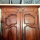 Burgundian wardrobe from the Louis XIII period in solid walnut.