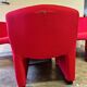 Arfa editor - Set of 4 red wool armchairs - 1980