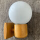 Vintage wall light in solid beech and opaline from the 70s-80s.