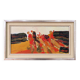 1965 « Connection », peinture à l’huile abstraite encadrée par Ivar Morsing