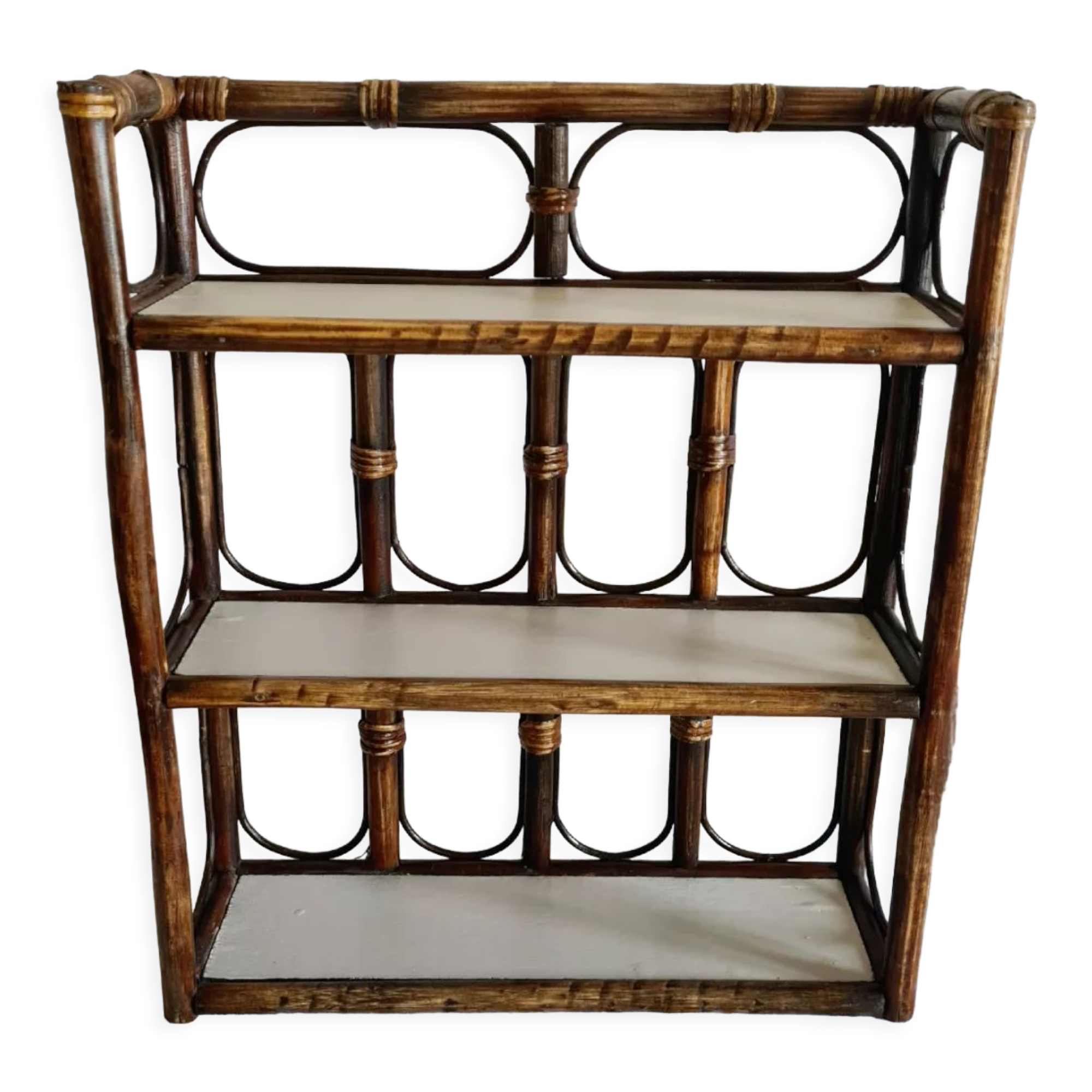 Vintage rattan shelf