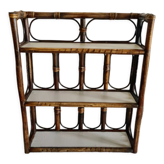 Vintage rattan shelf