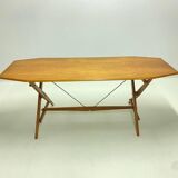 Table à manger Tl2 Cavalletto en frêne par Franco Albini pour Poggi, 1950