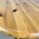 Table basse en pin massif forme organique, années 80