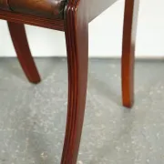 Chesterfield Leather Dining Chairs, Set of 6