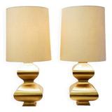 Pair Of Brass XL Table Lamps or Floor lamps, Circa 1970