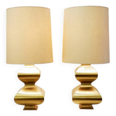 2 lampes en laiton, circa 1970