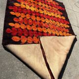 Large Vintage Scandinavian Space Age Wool Rug Circa 1970