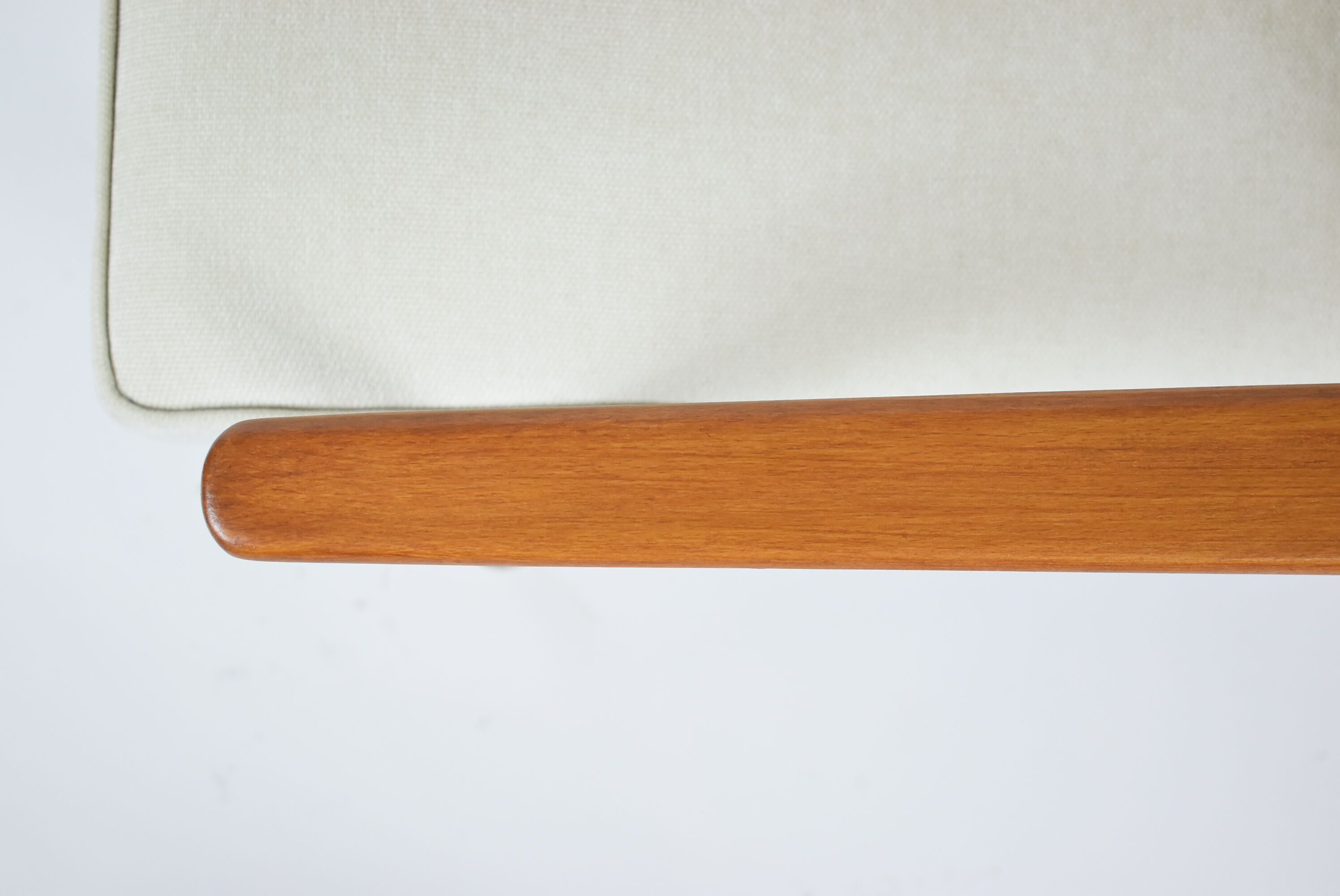 Vintage original armchair "Fox" designed by H. Lis 1970s, beige fabric, fully renovated