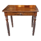 Ancien bureau table d'appoint/1 tiroir/pieds bois tourné