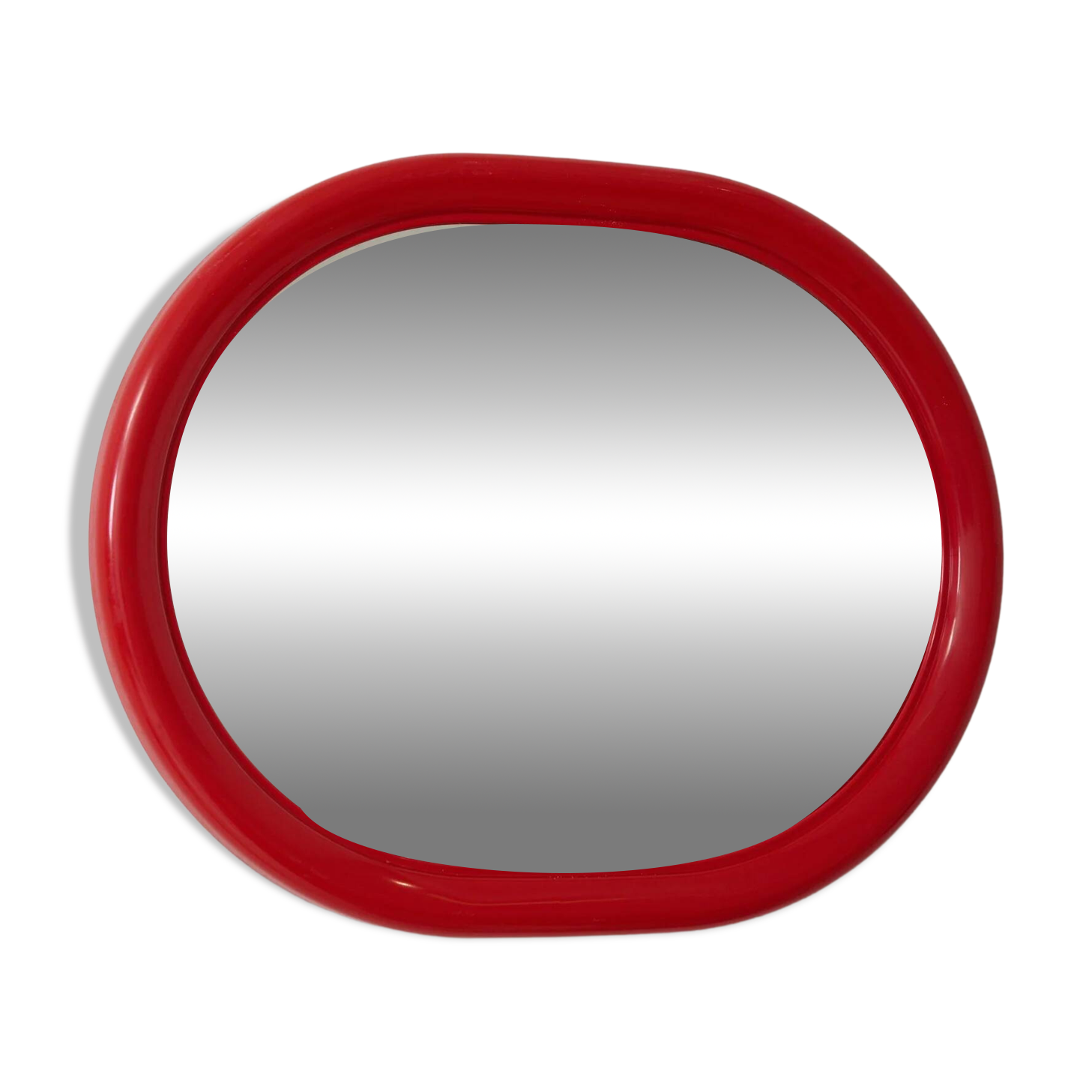 Miroir ovale rouge, 1970-1980