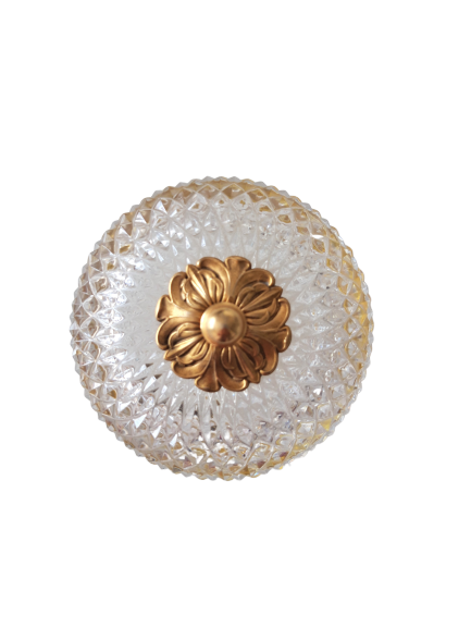 Crystal and gilded bronze candy box