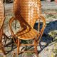 Pair of Vintage Armchairs in Chestnut Slats