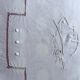 Antique linen sheet embroidered by hand and monogram t t 226 x 324