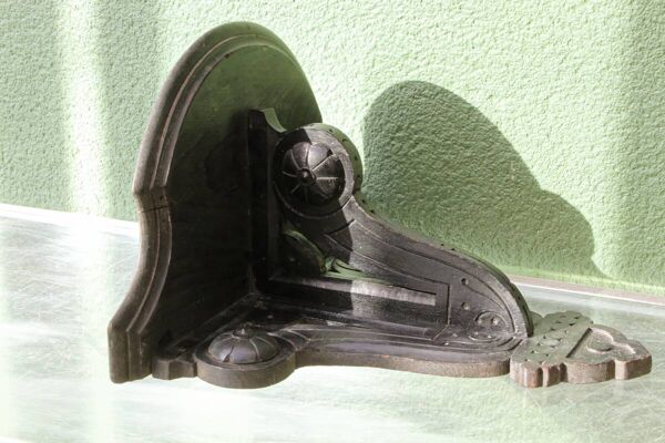 Console d'applique Napoléon III en bois noirci