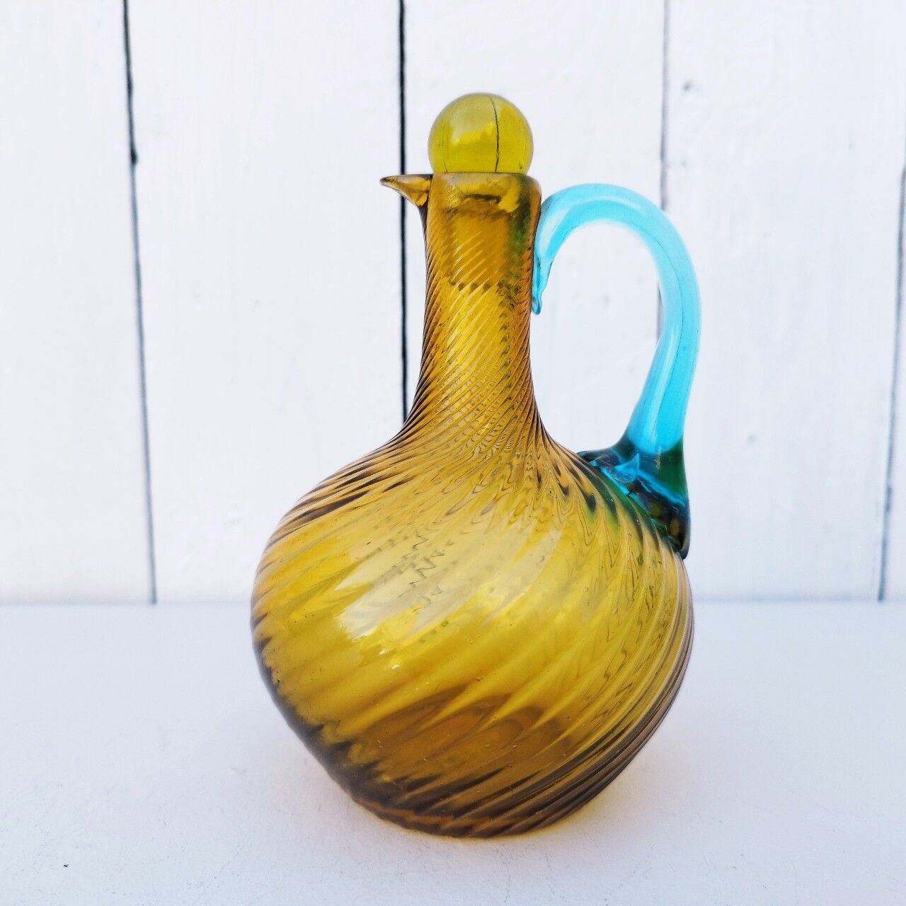 Old glass decanter Georges Sand Vintage