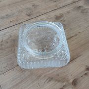 Antique ceiling light in molded glass