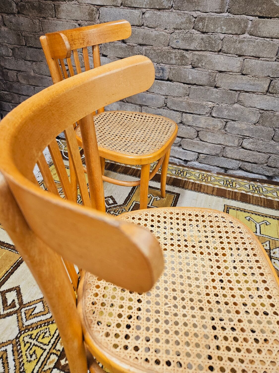 Pair of chairs bistrot 1960s vintage