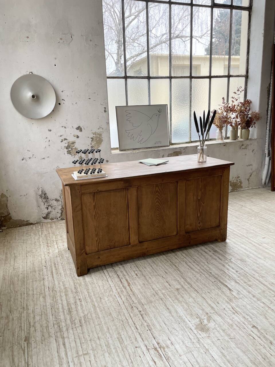 Oak and pine counter 1950