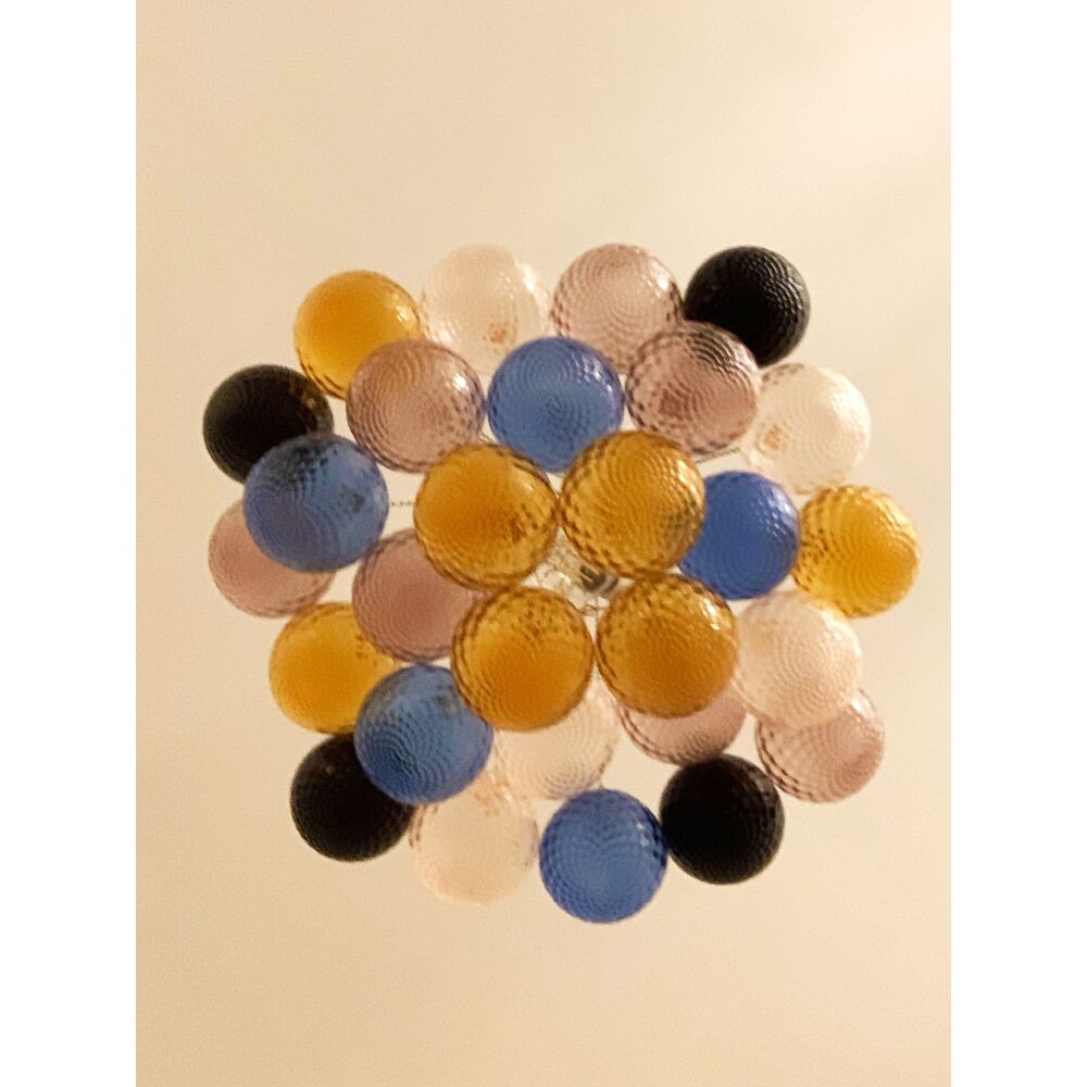 “Ballotton” multicolor Murano glass spheres chandelier