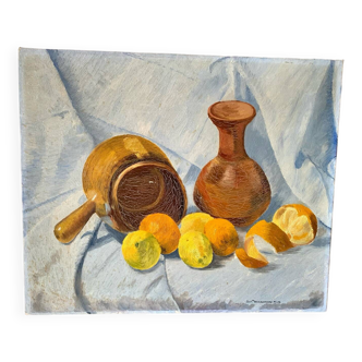 Oil painting on canvas still life