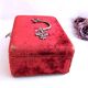 Sewing box padded with red silk, Napoleon III style