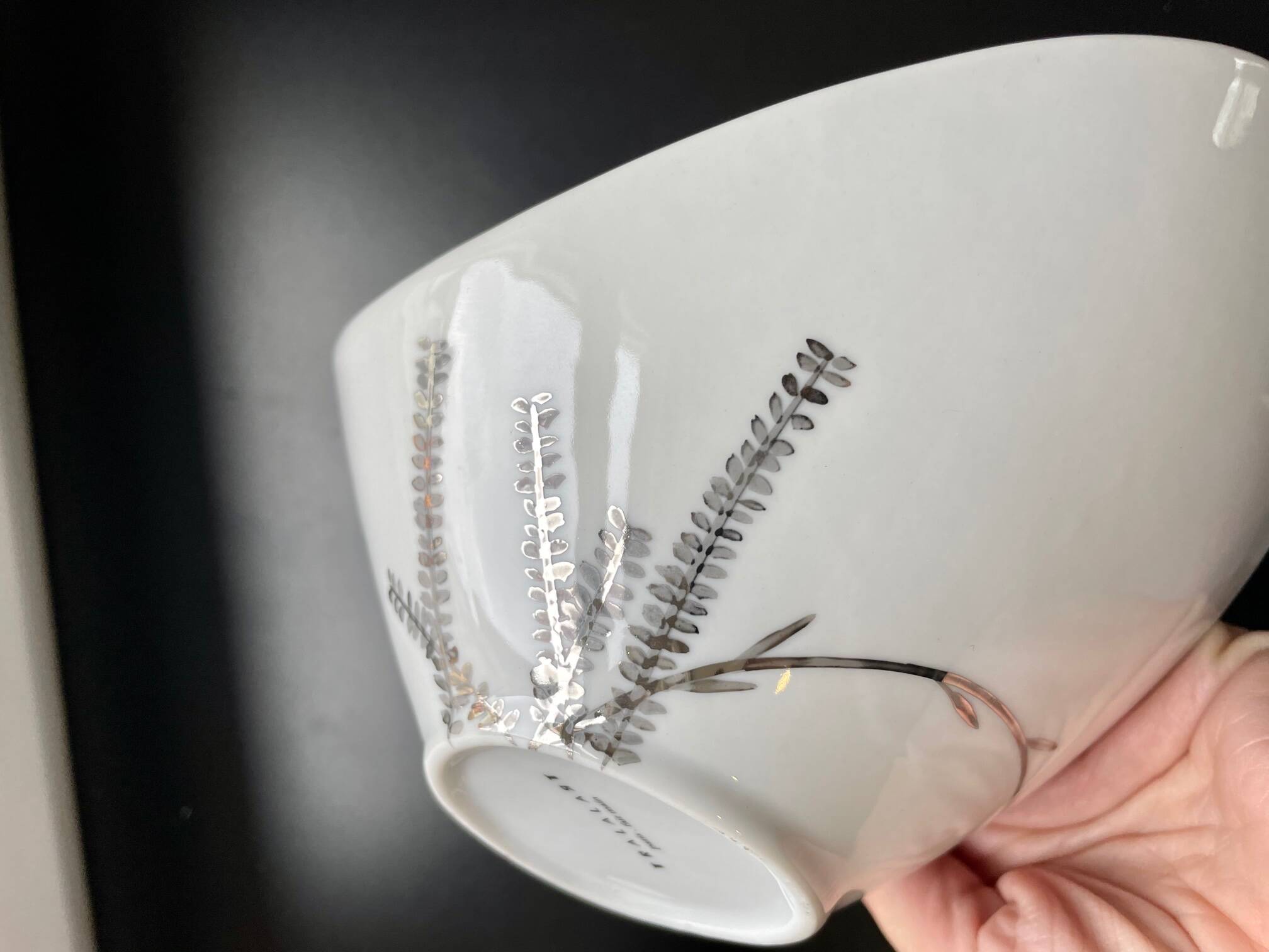 5 White and Silver Porcelain Bowls Made in France