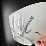 5 White and Silver Porcelain Bowls Made in France