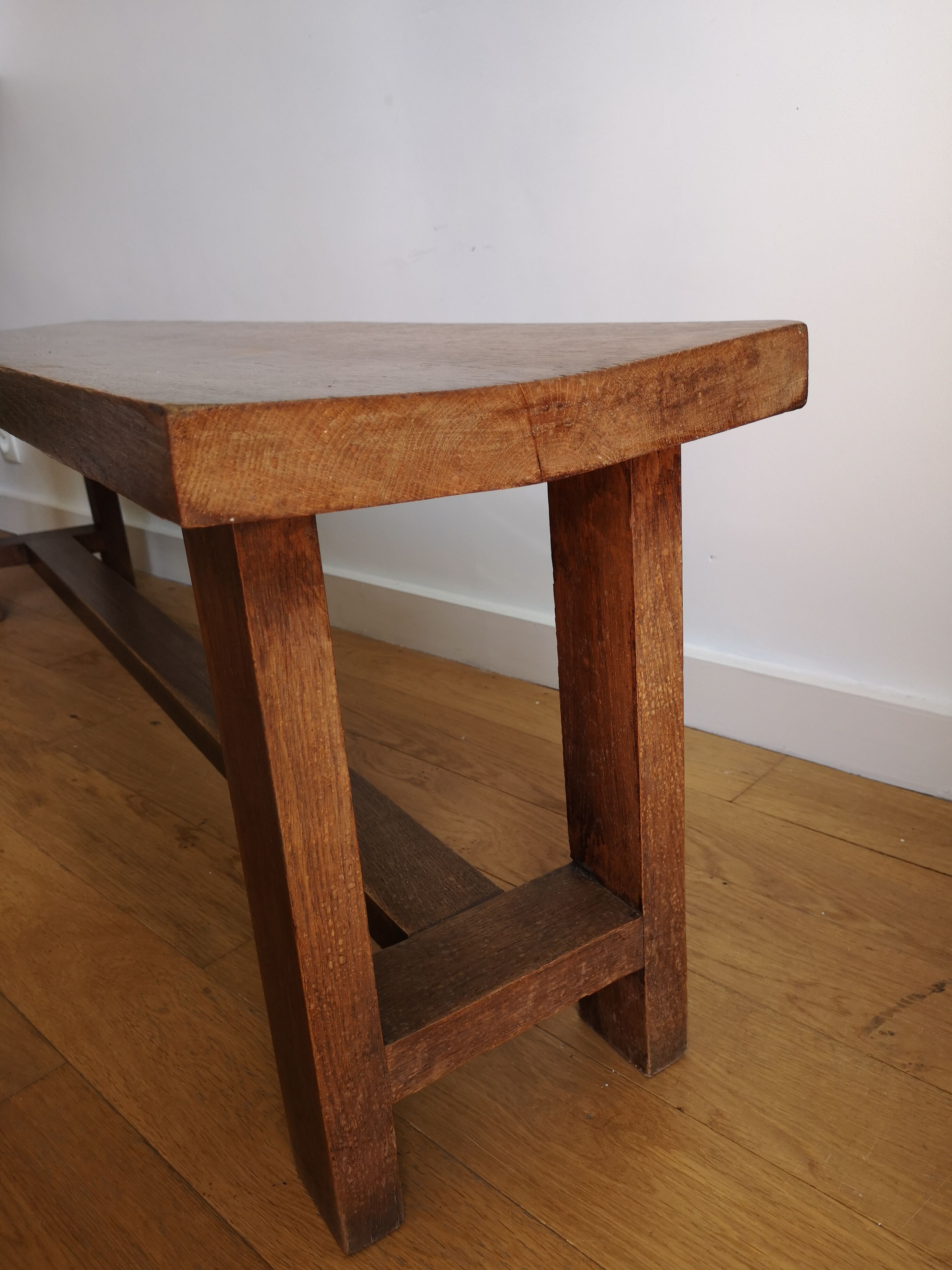 Solid wood farm bench