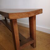 Solid wood farm bench