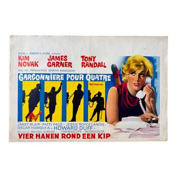 Original movie poster "Boy for four" Kim Novak 36x54cm 1962