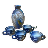 Celtic pattern bottle and mini cups