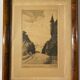 Old engraving, Biarritz, the Devil's Bridge 20th century