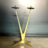 Brutalist golden candle holder