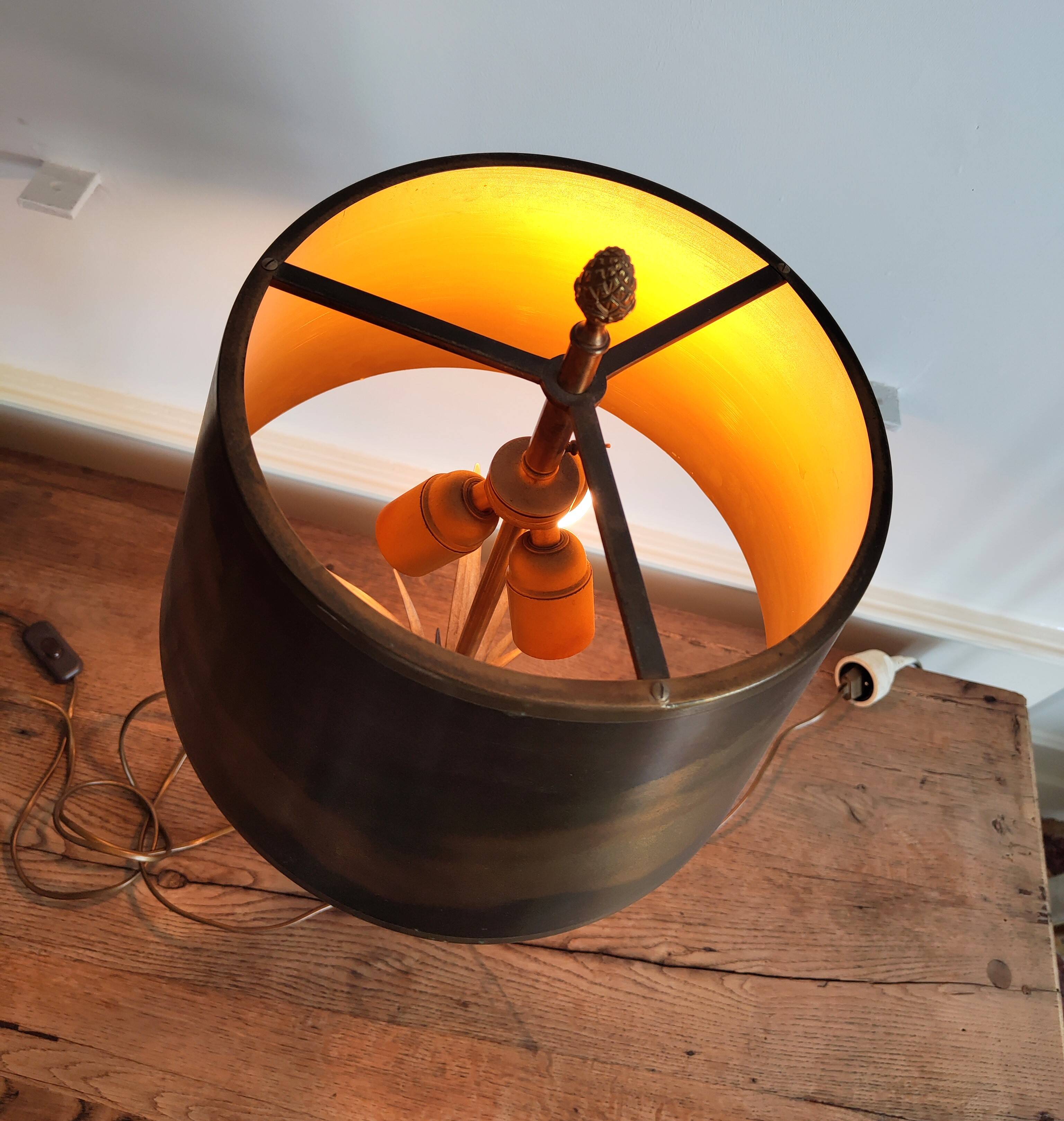 Charles brass and bronze lamp circa 1970