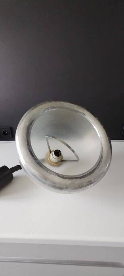 Chandelier rises and falls transparent plastic and chrome vintage 1970 space age