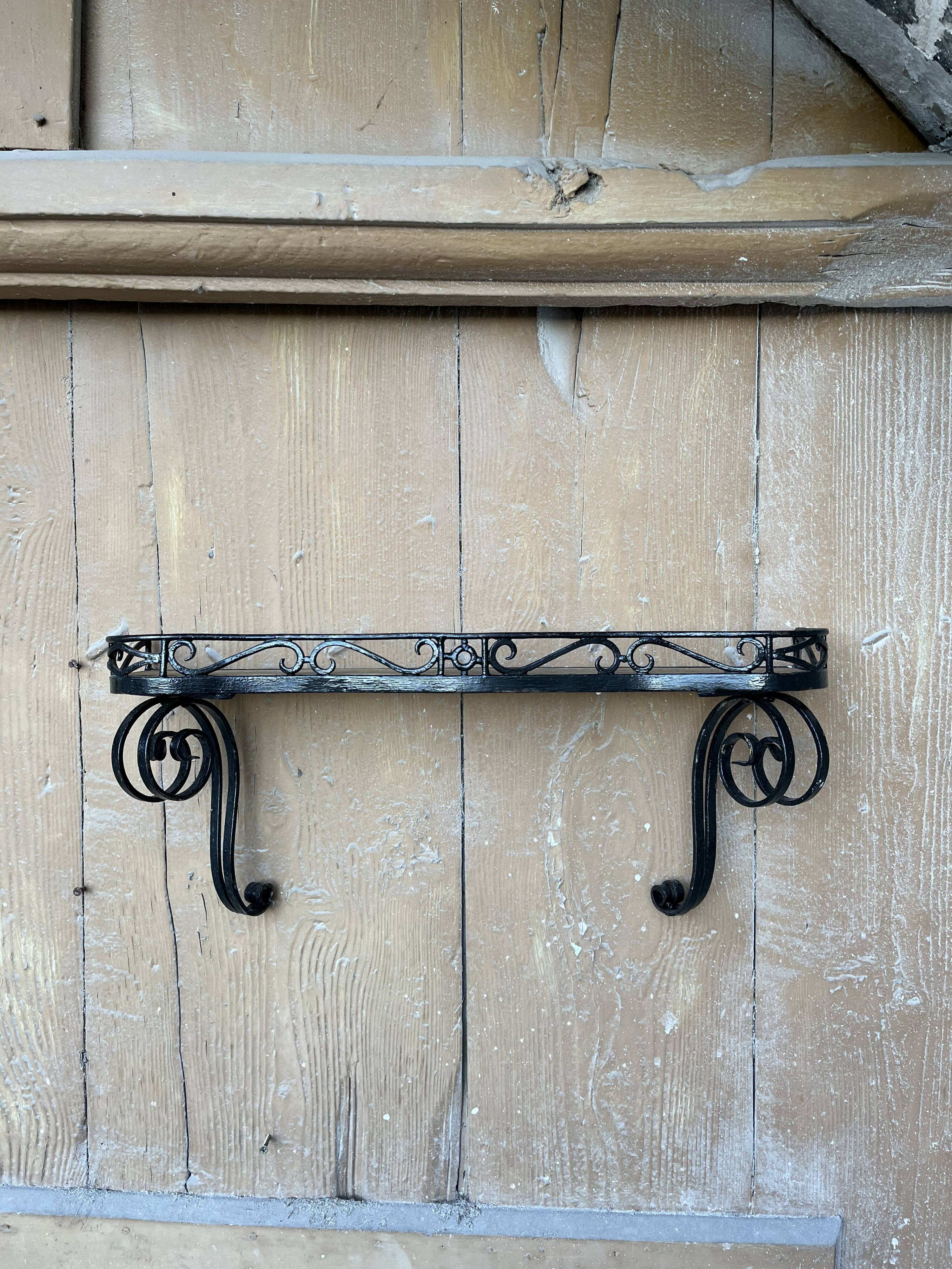 Wrought iron shelf