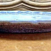 Old semi-hollow round dish XVIII Forges les eaux Rouen cul noir
