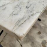 Marble and cast iron restaurant bistro table