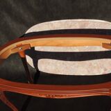 Coffee table ovalewood and marble pink salmon