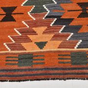 5x11 Multicolor Geometric Style Kilim Rug, Hanmade Wool Area Rug, 162x342Cm