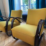 Paire de fauteuils H269 Halabala restaurés