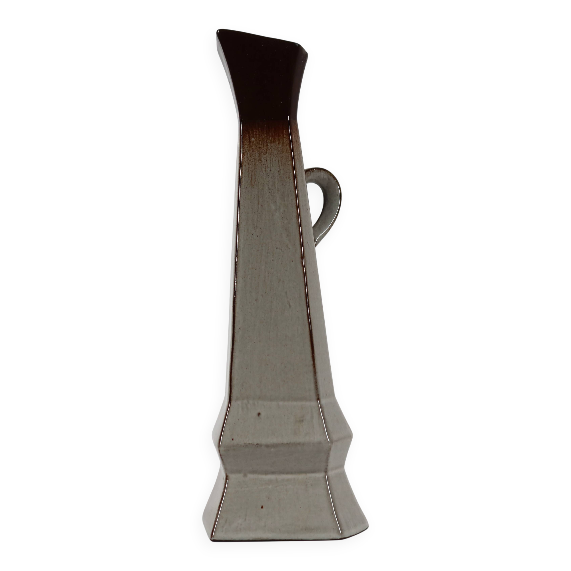 Cubist Ceramic Vase-Piercer - Mid-20th Century
