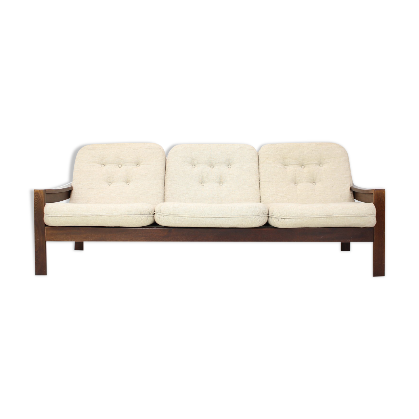 1980s three seater adjustable sofa / leda lux, czechoslovakia